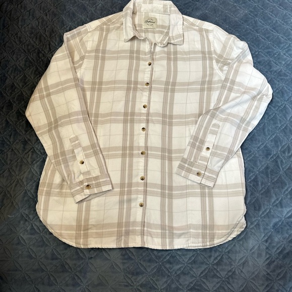 Jachs White and Gray Casual Button Down Shirt - Picture 1 of 10